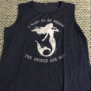Tops - Mermaid I Want To Be Where NWOT sleeveless 3XL Tops - Mermaid I Want To Be Where NWOT sleeveless 3XL